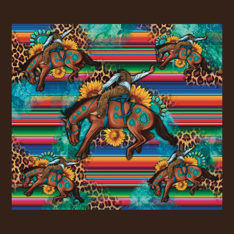 Bucking Bronco Serape Turquoise Heavy Core Tee by Artiststas | Teevron
