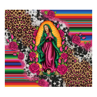 our lady of guadalupe serape background tumbler | Teevron