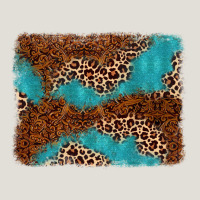 Turquoise Glitter Leopard Background Heavy Core Tee | Teevron
