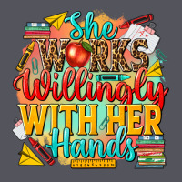 She Works Willingly With Her Hands Teacher Vintage Hoodie | Teevron