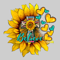 Western Sunflower  Cross Believe Premium Tee | Teevron