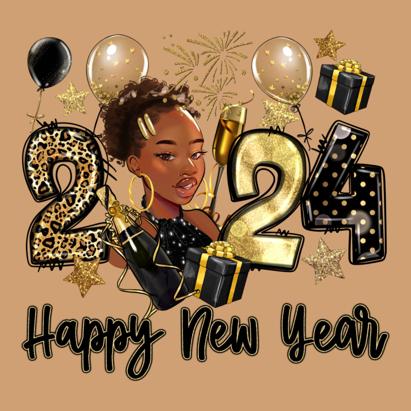 2024 Happy New Year Black Woman Vintage Tee by MaliasSmallBusiness | Teevron