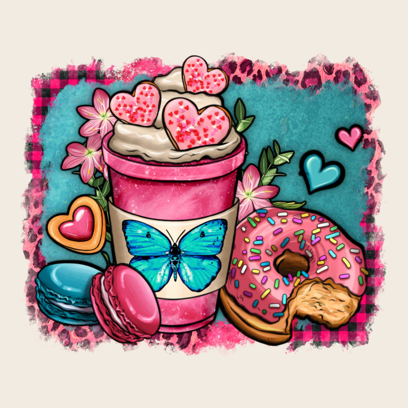 Valentines Day Coffee Cup And Sweets Premium Sweatshirt by OliviaCreatesArt | Teevron