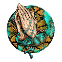 Western Praying Hands Prayer Rosary  Faith Cross Premium Tee | Teevron