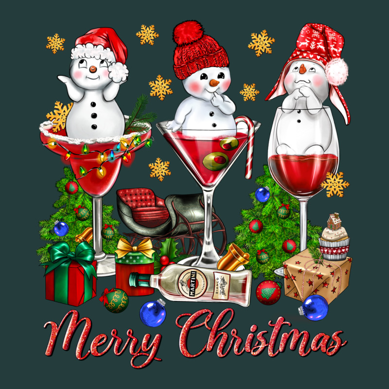 Merry Christmas Wine And Cocktails Classic Tee by NancyCooperArtShop | Teevron
