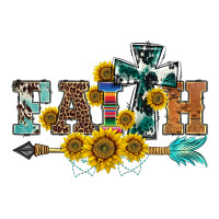 Western Faith Arrow Sunflowers Premium Tee | Teevron