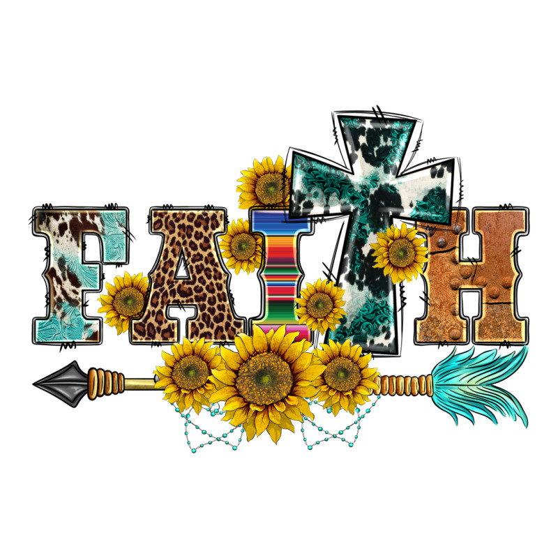 Western Faith Arrow Sunflowers Premium Tee by BarkalooDesign | Teevron