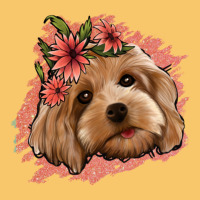Cockapoo Floral Pink Glitter Vintage Hoodie | Teevron