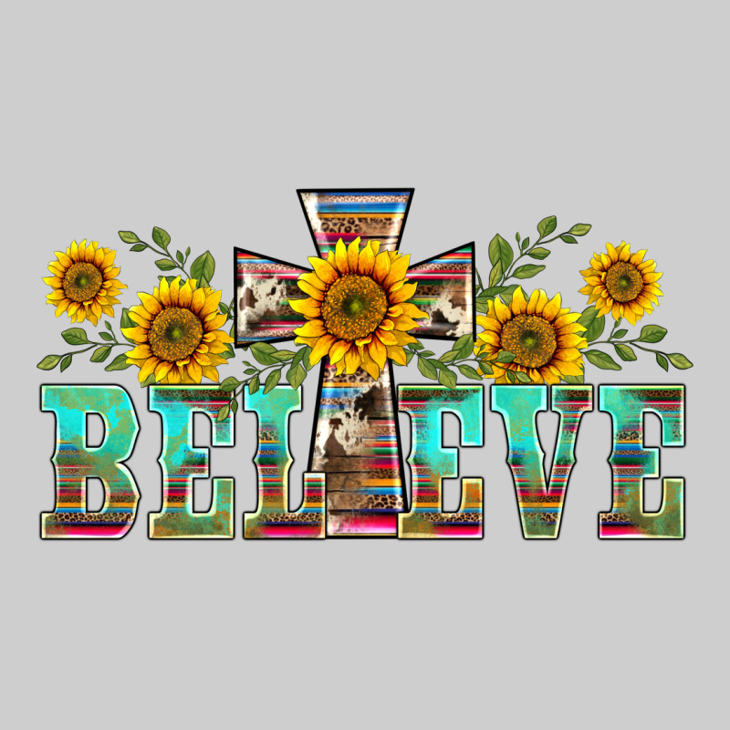 Western Believe Sunflowers Flowers Premium Tee by BarkalooDesign | Teevron