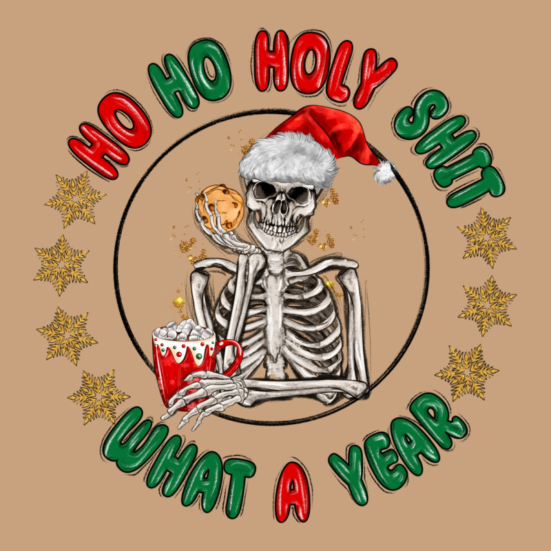Ho Ho Holly Shit Skeleton Santa Vintage Tee by MaliasSmallBusiness | Teevron
