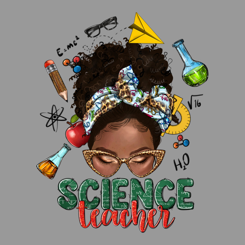 Science Teacher Afro Messy Bun Vintage Hoodie by NancyCooperArtShop | Teevron