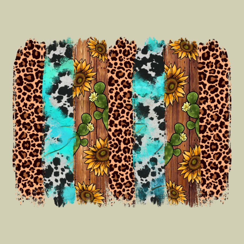 Sunflower Cactus Leopard Brushstroke Heavy Core Tee by AdoDesignShop | Teevron