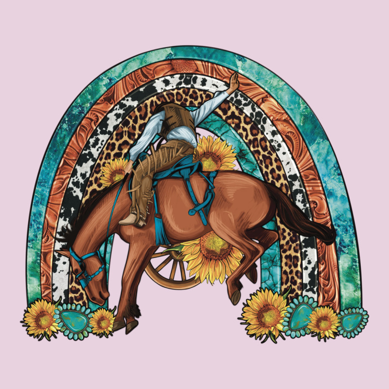Bucking Bronco Rodeo Rainbow Ladies Tee by Artiststas | Teevron