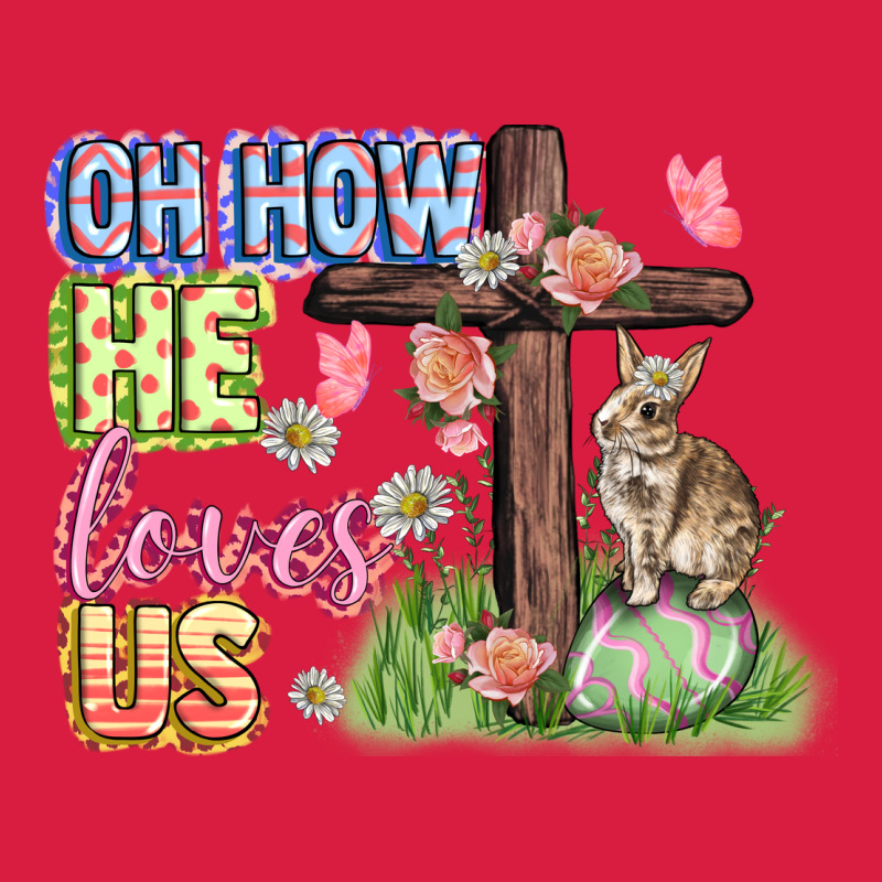Oh How He Loves Us Easter Day Premium Hoodie by CowGirlArtShop | Teevron