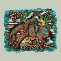Bucking Bronco Cowboy Rodeo Cactus And Sunflowers Ladies Tee | Teevron