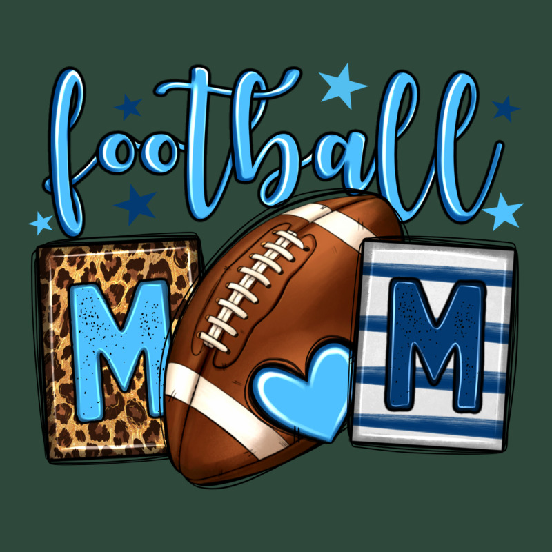 Football Mom Blue Team Color Zipper Hoodie by HowdyJamesFarm | Teevron