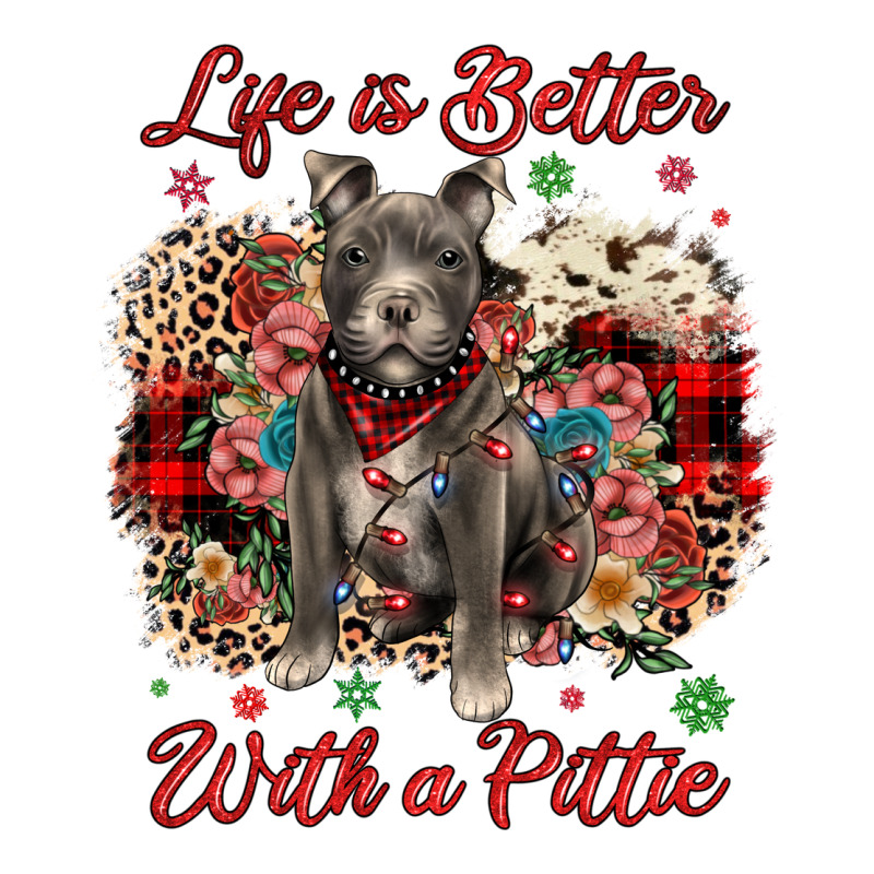 Christmas Life Is Better With A Pittie Premium Tee by JahusDesignShop | Teevron