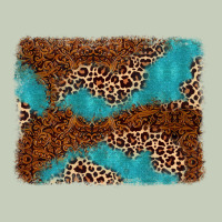 Turquoise Glitter Leopard Background Ladies Tee | Teevron