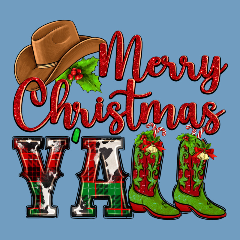 Merry Christmas Y'all Cowboy Urban Heavy Tee by MaliasSmallBusiness | Teevron