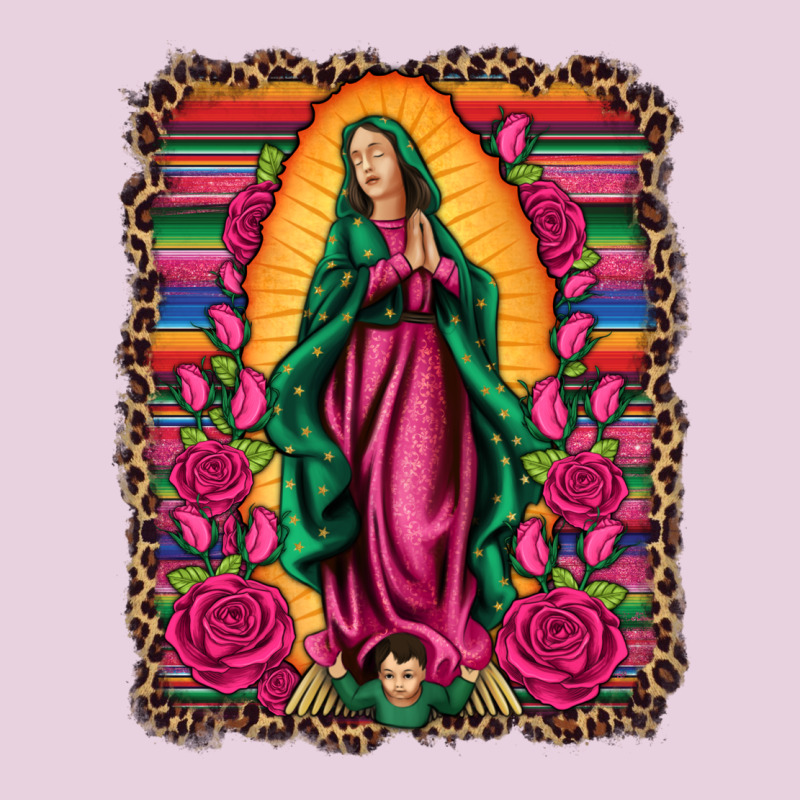 Our Lady Of Guadalupe Serape Background Ladies Tee by Artiststas | Teevron