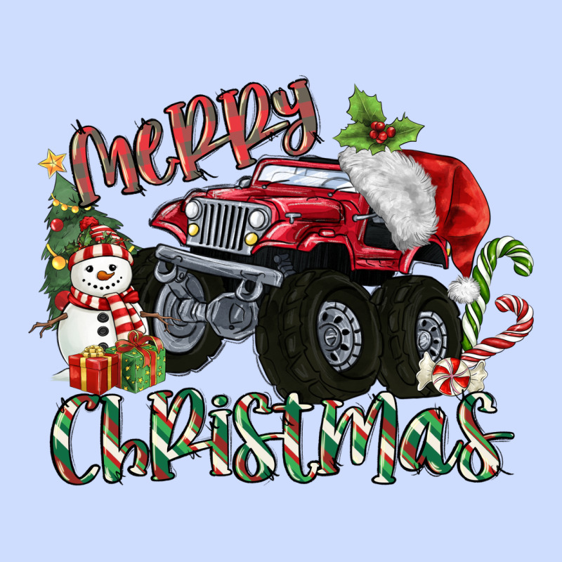 Merry Christmas Monster Truck Urban Heavy Tee by MaliasSmallBusiness | Teevron