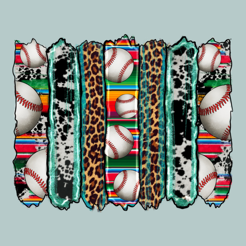 Baseball Serape Cowhide Turquoise Leopard Glitter  Brushstrokes Heavy Core Tee by Artiststas | Teevron