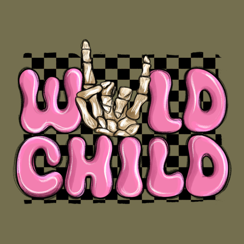 Wild Child Pink Skeleton Vintage Hoodie by MaliasSmallBusiness | Teevron