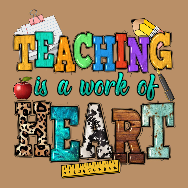 Teaching Is A Work Of Heart Vintage Hoodie by NancyCooperArtShop | Teevron