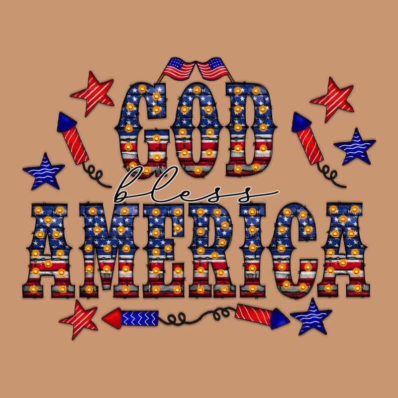 4 July God Bless America Western Heavyweight Hoodie by CowCowDesign | Teevron