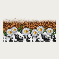 Cowhide Leopard Daisies Zipper Hoodie | Teevron