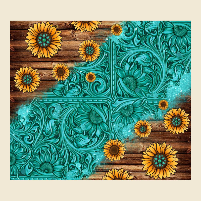 Tooled Leather And Sunflowers Premium Tee by Jasminsmagicworld | Teevron