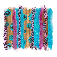 gemstone and pink leopard brushstrok | Teevron