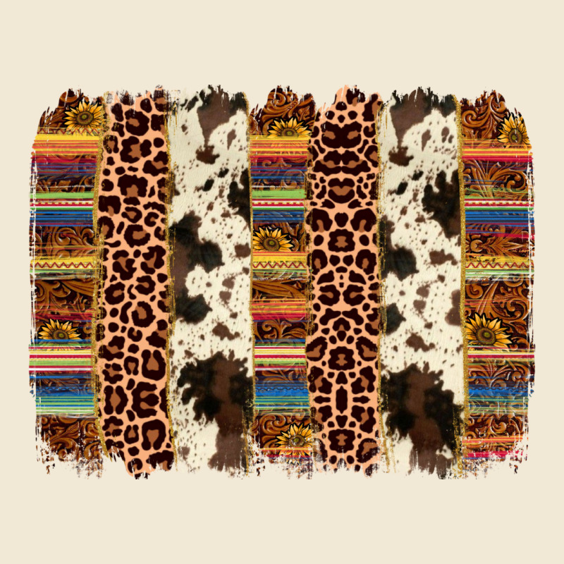 Serape Sunflower Cowhide Leopard Brushstroke Ladies Tee by AdoDesignShop | Teevron