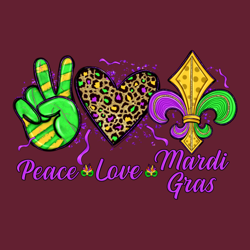 Peace Love Mardi Gras Classic Tee by JahusDesignShop | Teevron