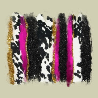 Cow , Yellow And Pink Glitter Brushstrokes Heavy Core Tee | Teevron
