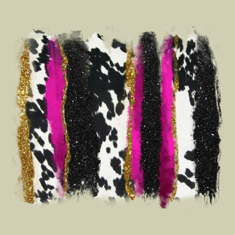 Cow , Yellow And Pink Glitter Brushstrokes Heavy Core Tee by AdoDesignShop | Teevron