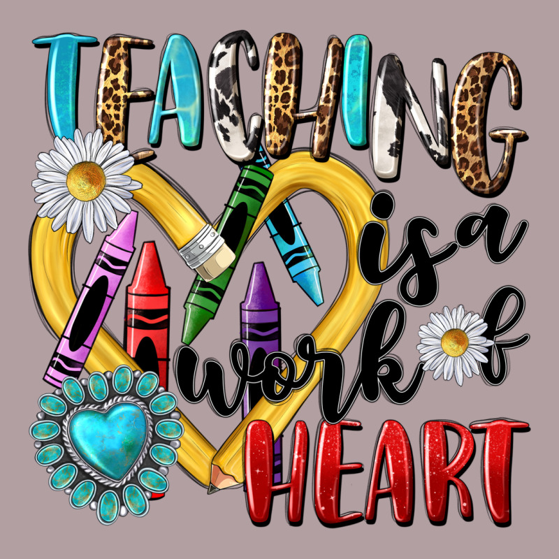 Teaching Is A Work Of Heart Vintage Hoodie by NancyCooperArtShop | Teevron