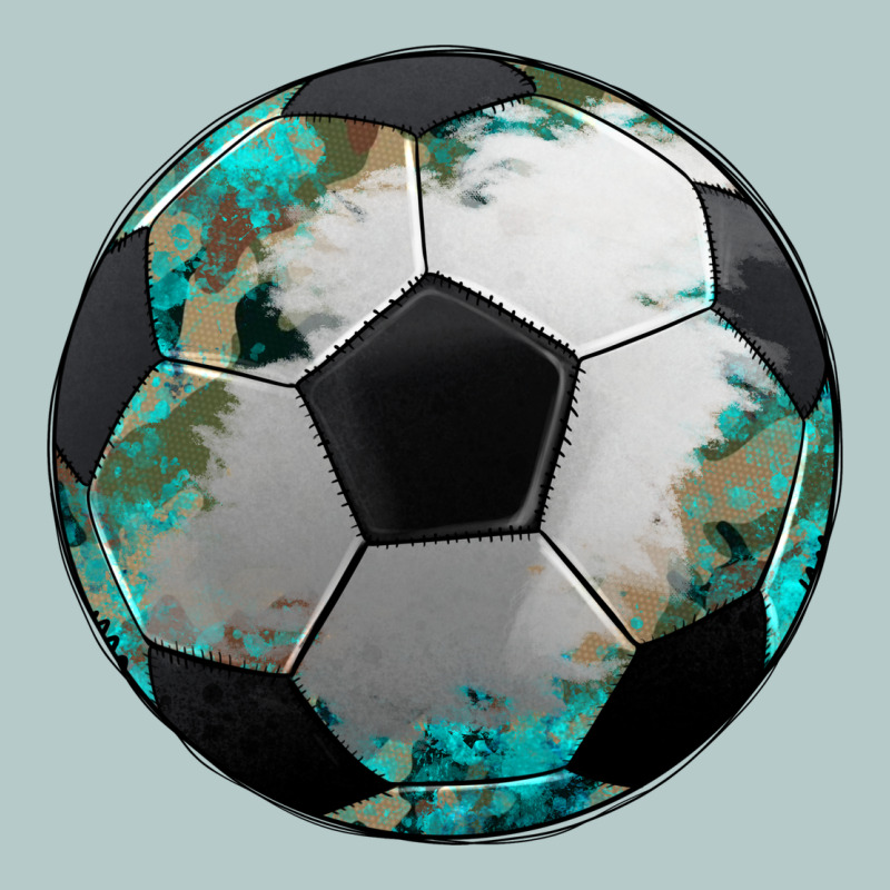 Western Sport Soccer Camouflage Turquoise Pattern Heavy Core Tee by Artiststas | Teevron