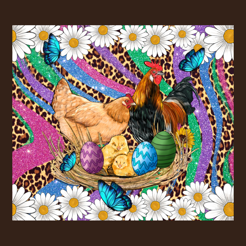Easter Farm Chicken Chick Rooster Daisys Butterfly Sunflower Eggs Glit Heavy Core Tee by Artiststas | Teevron
