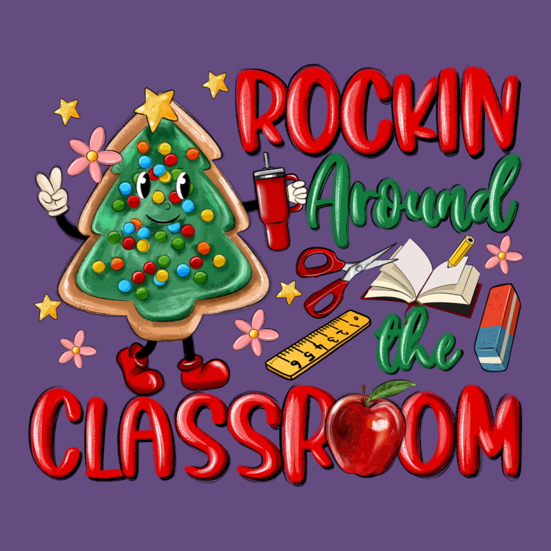 Rockin Around The Clasroom Teacher Vintage Hoodie by MaliasSmallBusiness | Teevron