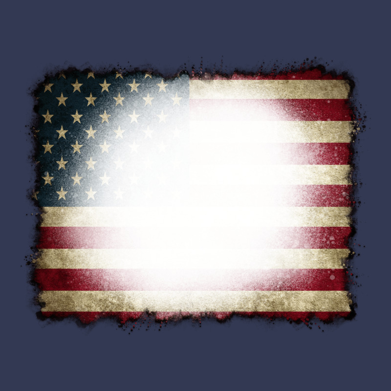 American Flag Bleach Effect Heavyweight Hoodie by CowCowDesign | Teevron