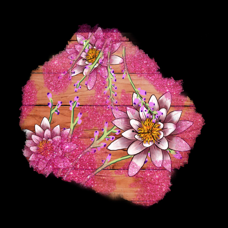 V.d  Lavender And Lotus Patches Heavy Core Tee by AdoDesignShop | Teevron