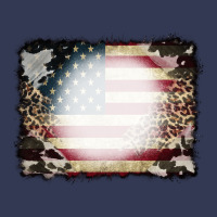 American Flag Cowhide Leopard Bleach Effect Heavyweight Hoodie | Teevron