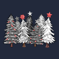 Black And White Christmas Trees With Lights Premium Sweatshirt | Teevron