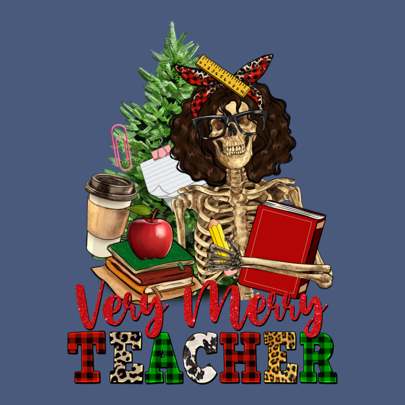Very Merry Teacher Skeleton Vintage Hoodie by NancyCooperArtShop | Teevron