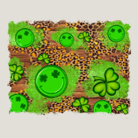 Shamrock Glitter Leopard And Wood Background Heavy Core Tee | Teevron