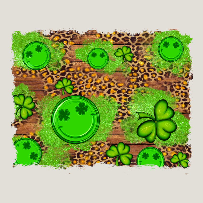 Shamrock Glitter Leopard And Wood Background Heavy Core Tee by Artiststas | Teevron