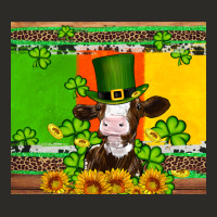 Saint Patricks Cow And Hat With Sunflower And Shamrock Heavy Core Tee | Teevron