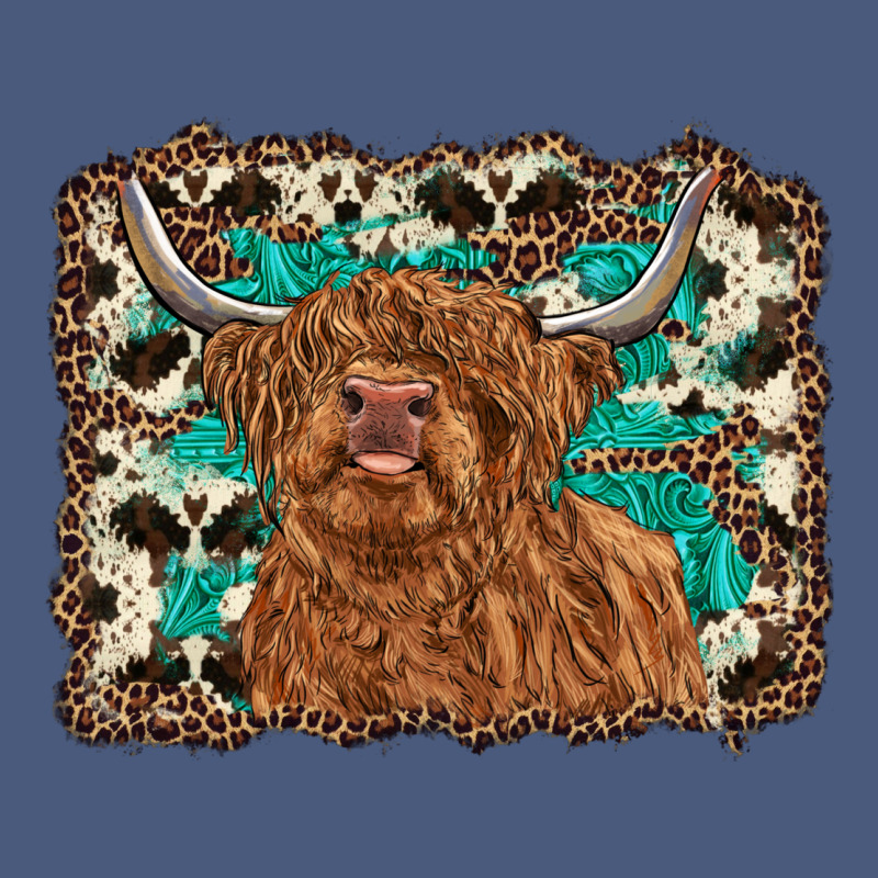 Highland Cow Western Background Vintage Hoodie by RanaPortraitStore | Teevron