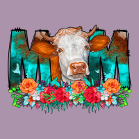 Cow Mom Turquoise Tooled Leather Flowers Heavyweight Hoodie | Teevron